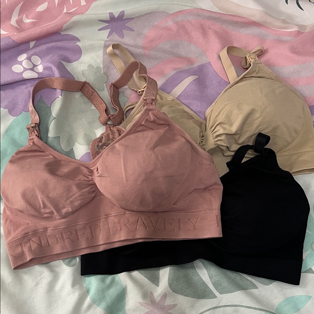 Kindred Bravely Nursing Bras Rose, other brand Black and Beige
